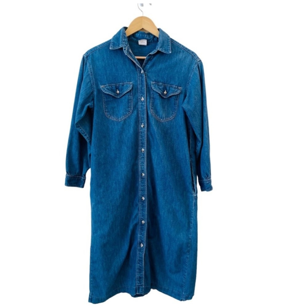 EUC vintage Osh Kosh (adult) denim shirt dress